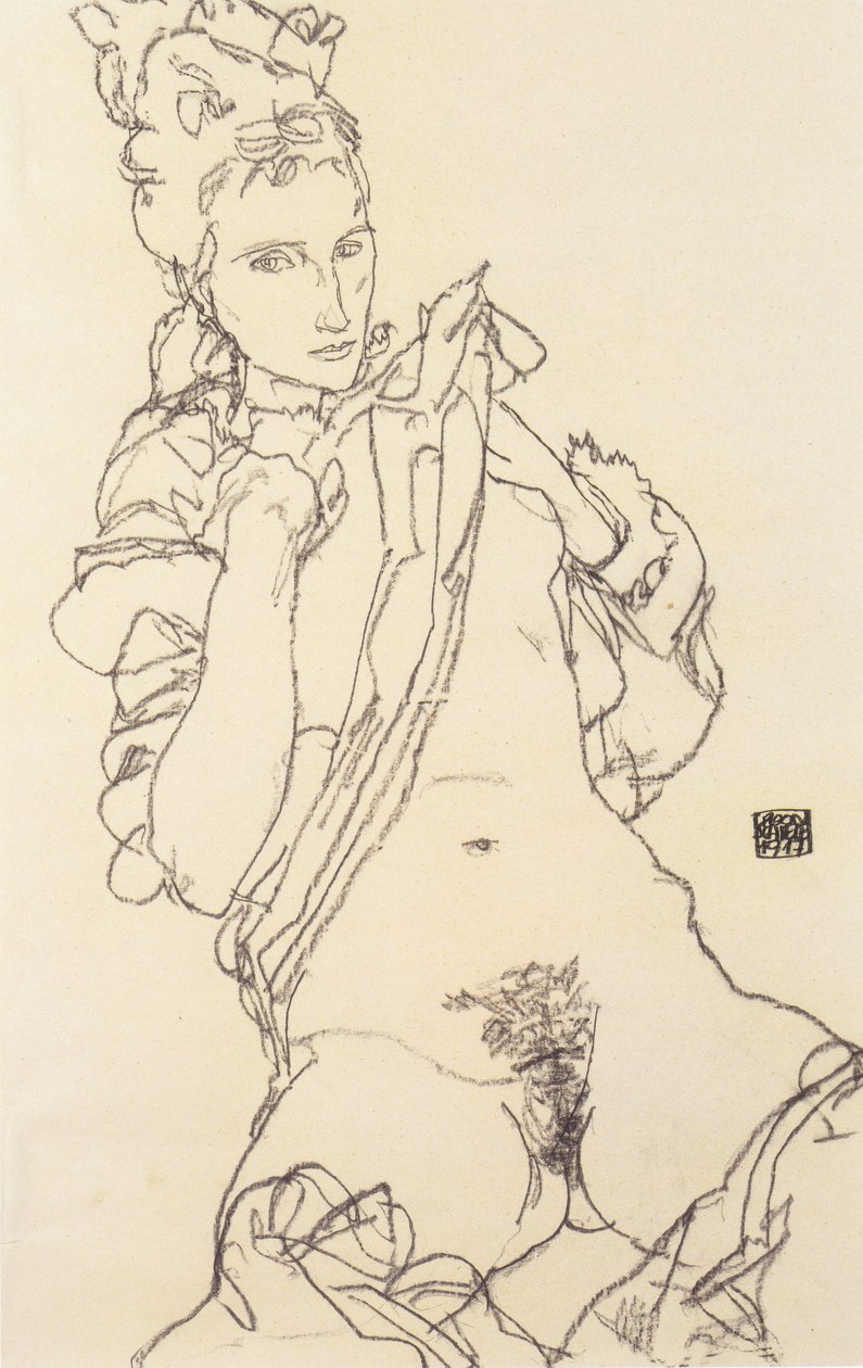  Kvinnlig naken av Egon Schiele