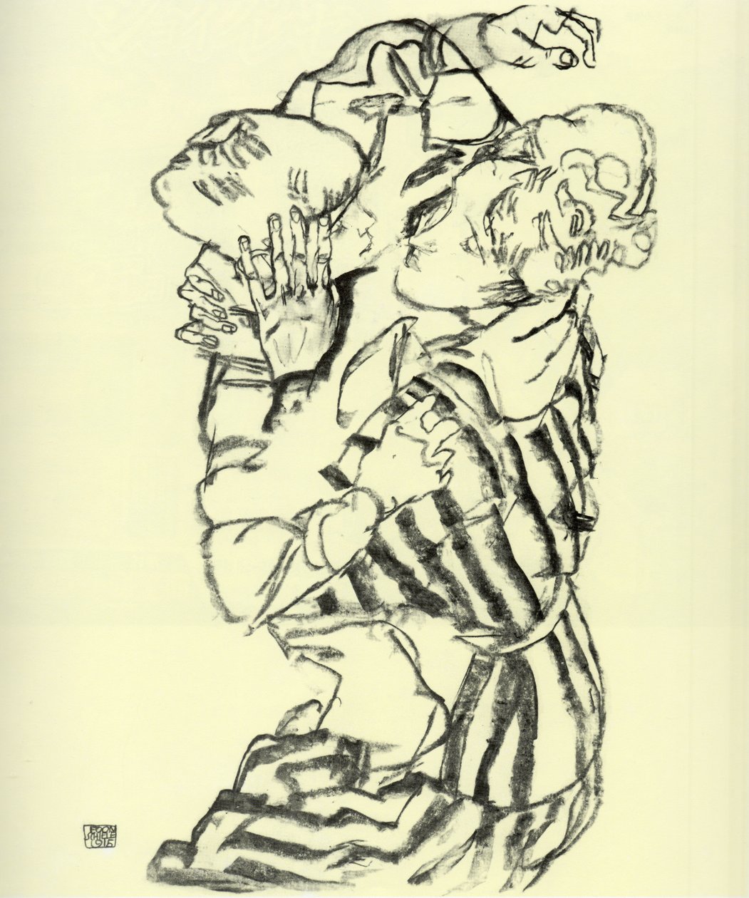 Aunt and Nephew av Egon Schiele