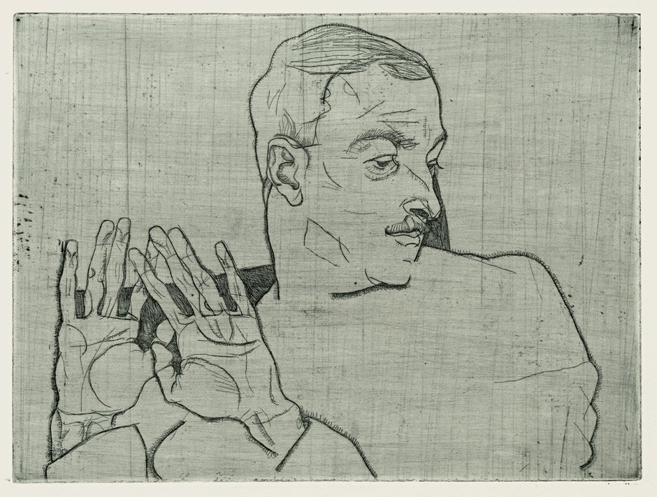 Bildnis Arthur Roessler av Egon Schiele