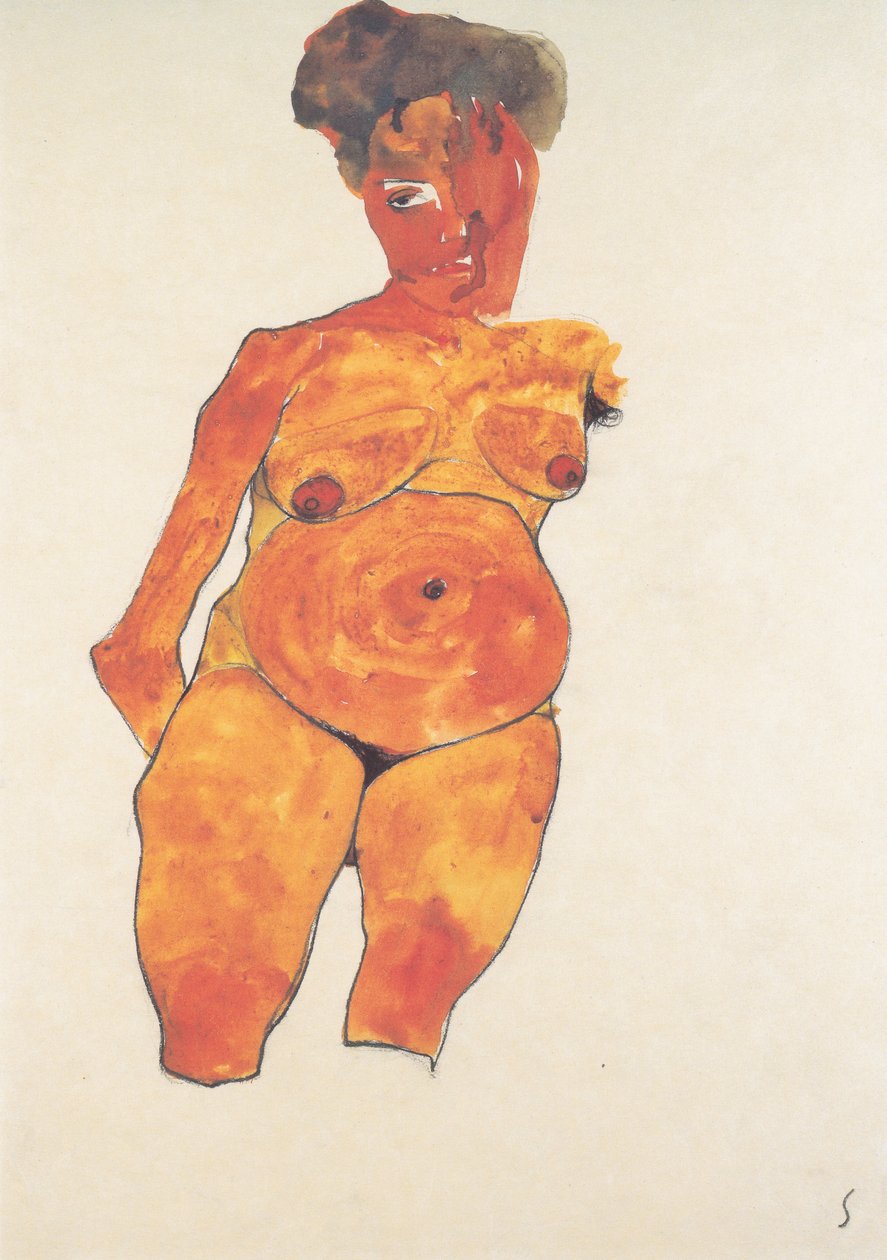 Porträtt av en gravid kvinna av Egon Schiele