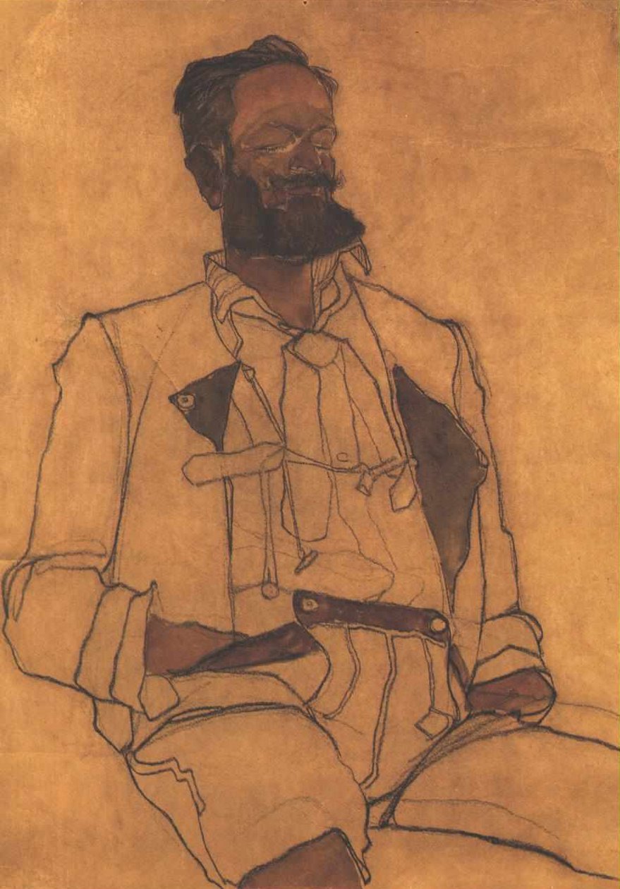 Bildnis eines Herren av Egon Schiele