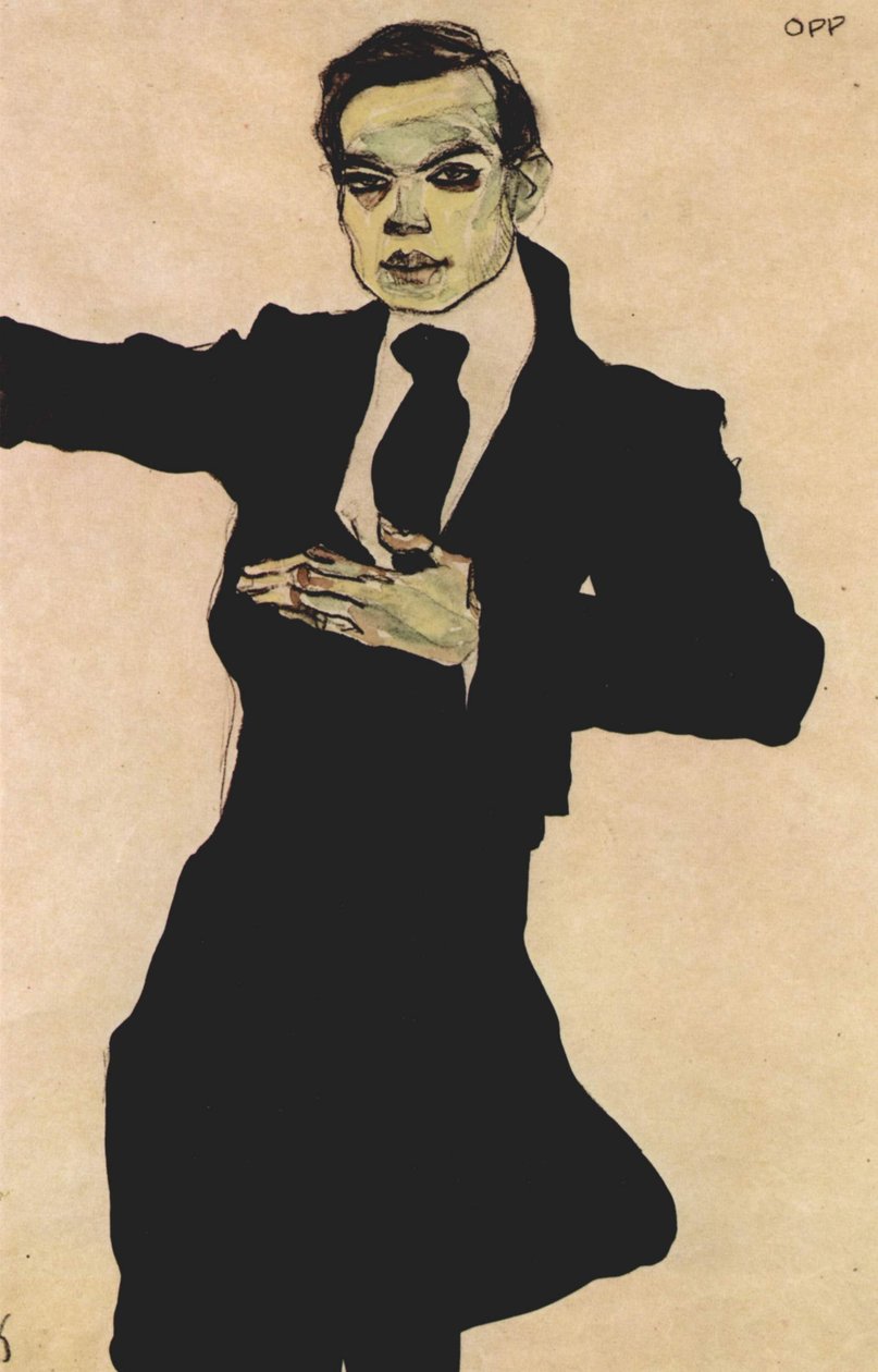 Målaren Max Oppenheimer av Egon Schiele