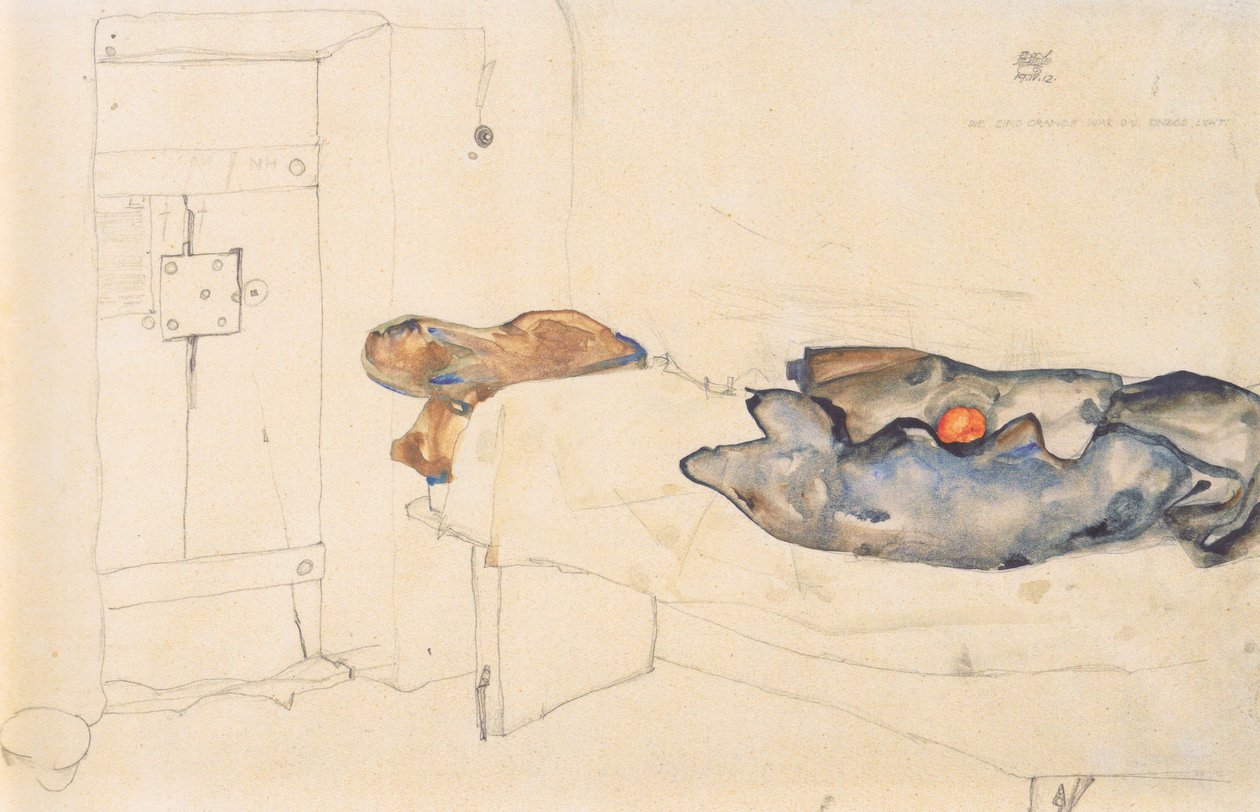 Den ena apelsinen var det enda ljuset av Egon Schiele