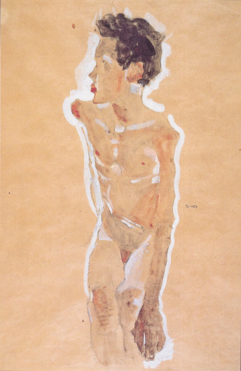 Pojkakt av Egon Schiele