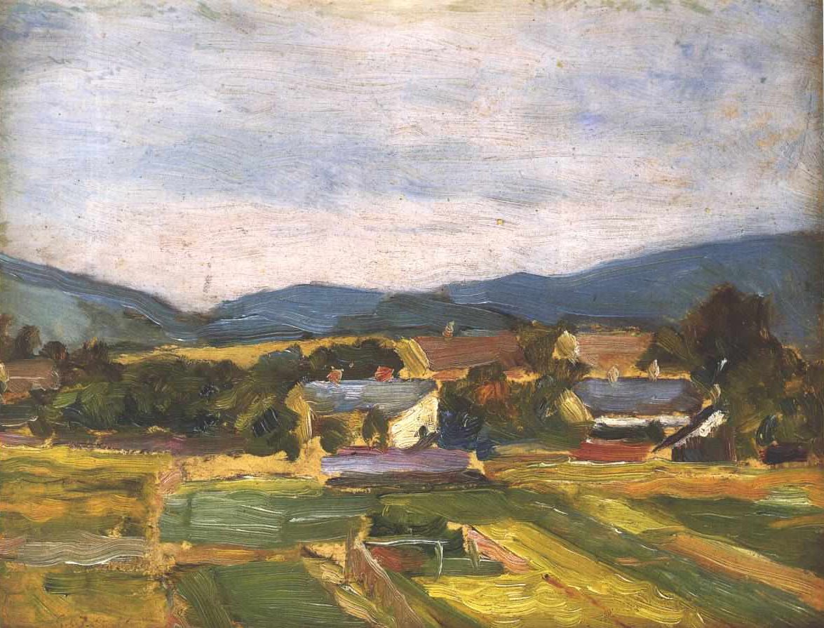 Landschaft in Niederösterreich av Egon Schiele