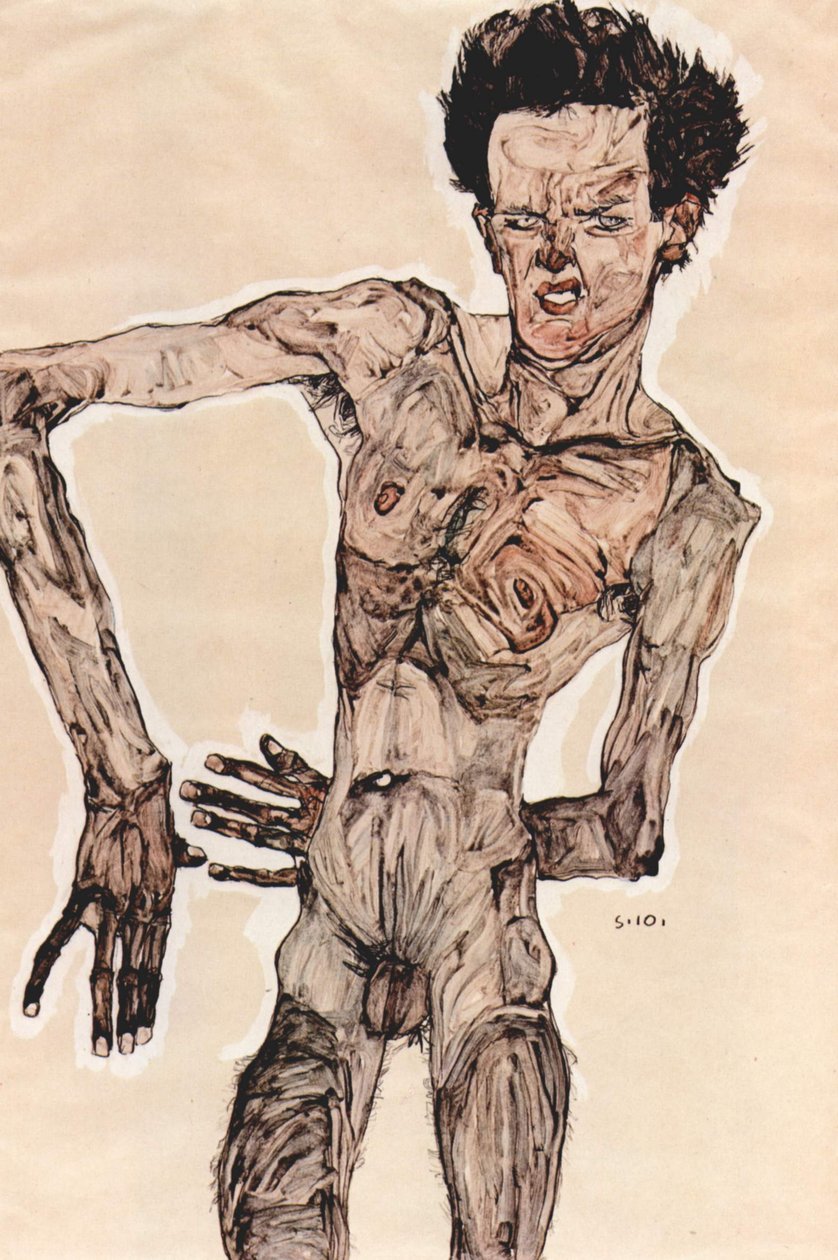 Männlicher Akt av Egon Schiele