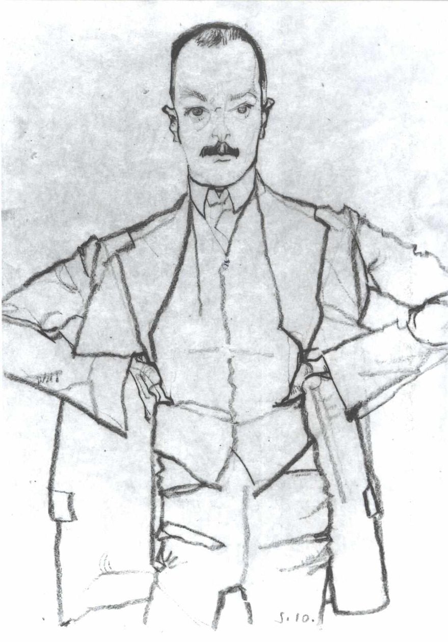 Portrait Arthur Roessler av Egon Schiele