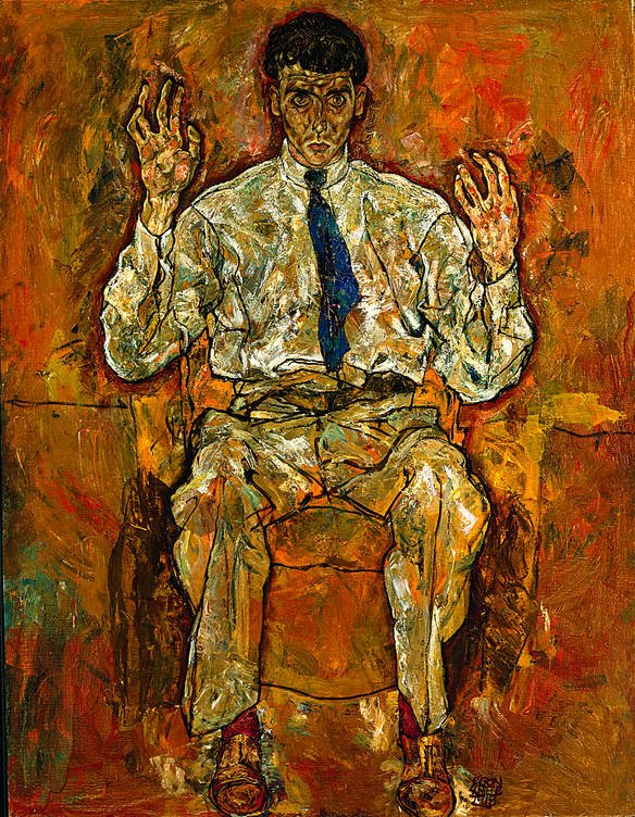 Porträt des Albert Paris von Gütersloh av Egon Schiele