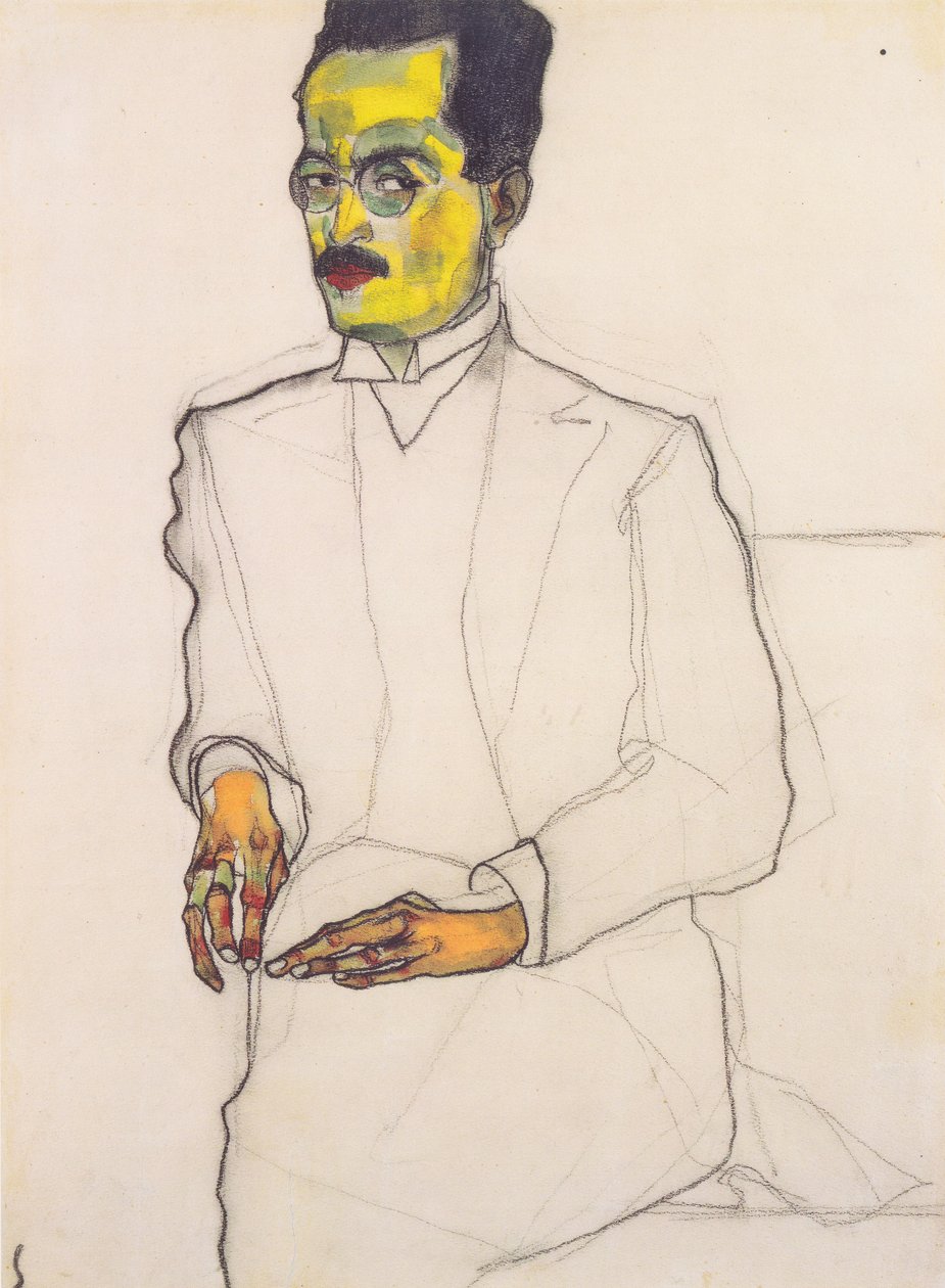 Porträtt av en herre av Egon Schiele