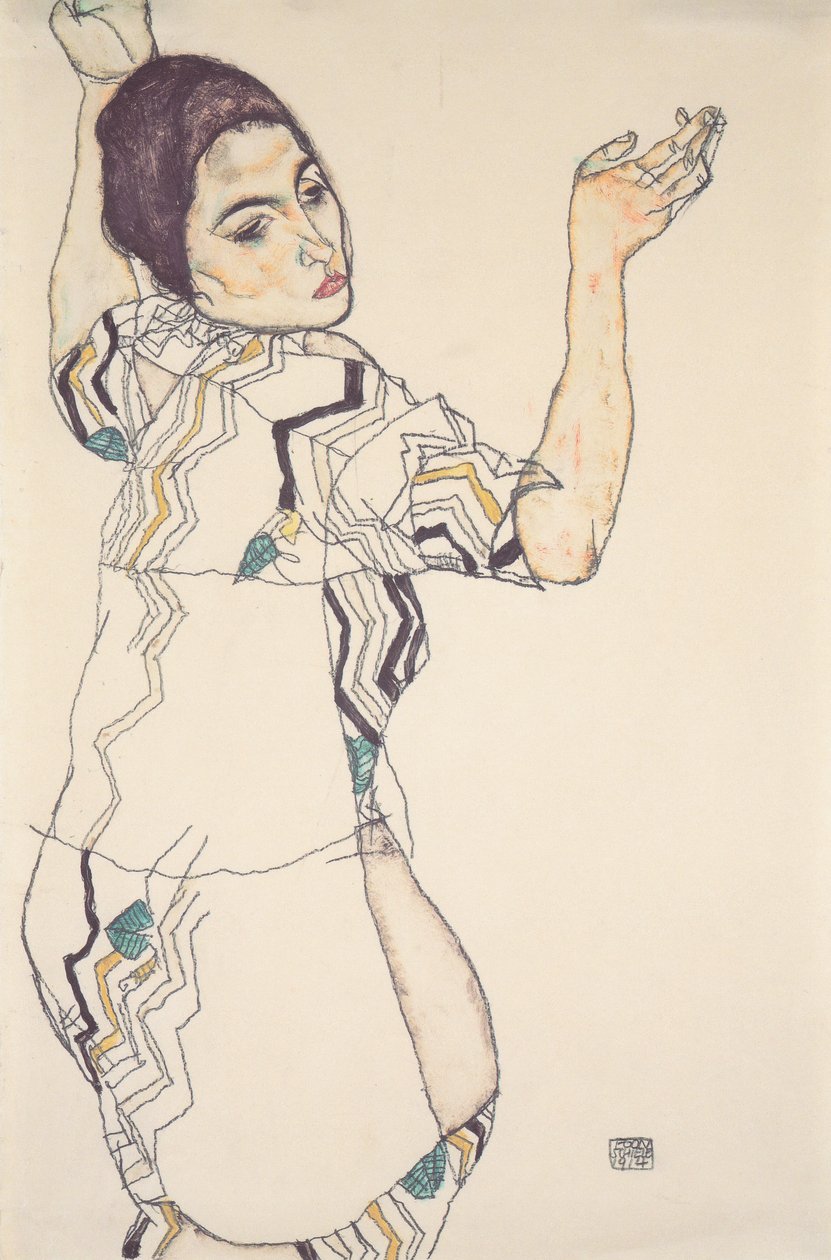 Porträtt av Friederike Maria Beer av Egon Schiele