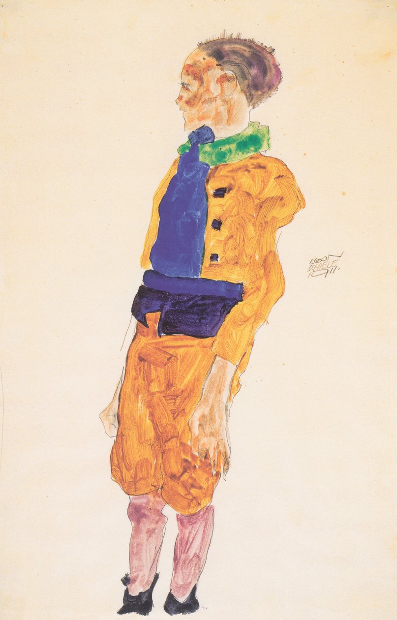 Stående pojke av Egon Schiele