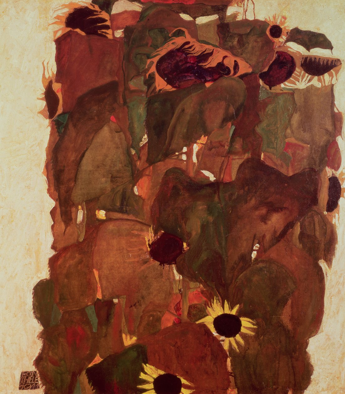Solrosor II, 1911 av Egon Schiele