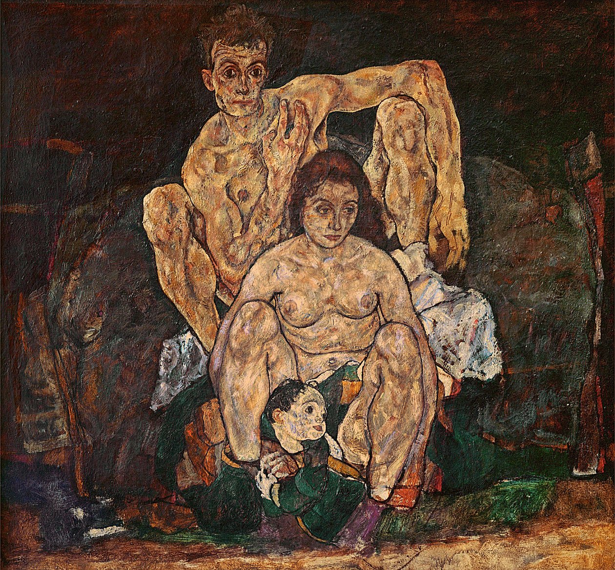 Familjen, 1918 av Egon Schiele