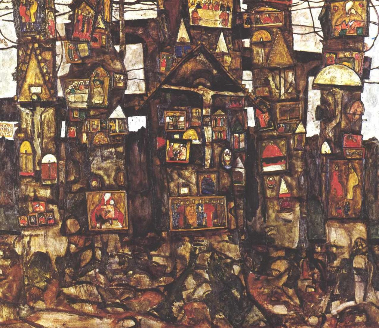 Waldandacht av Egon Schiele