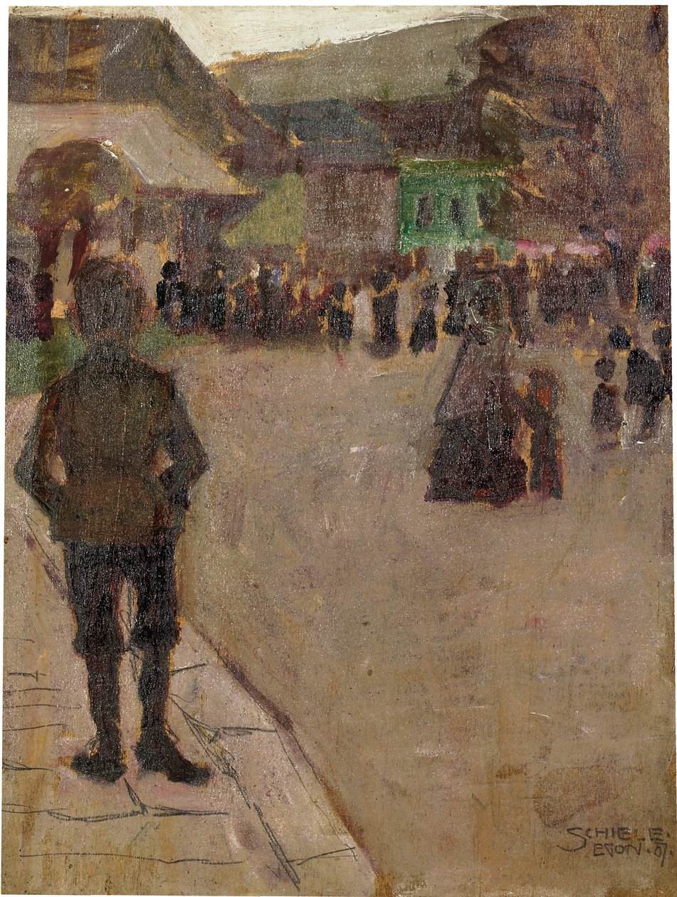 Före Leopoldidagen i Klosterneuburg, 1907 av Egon Schiele