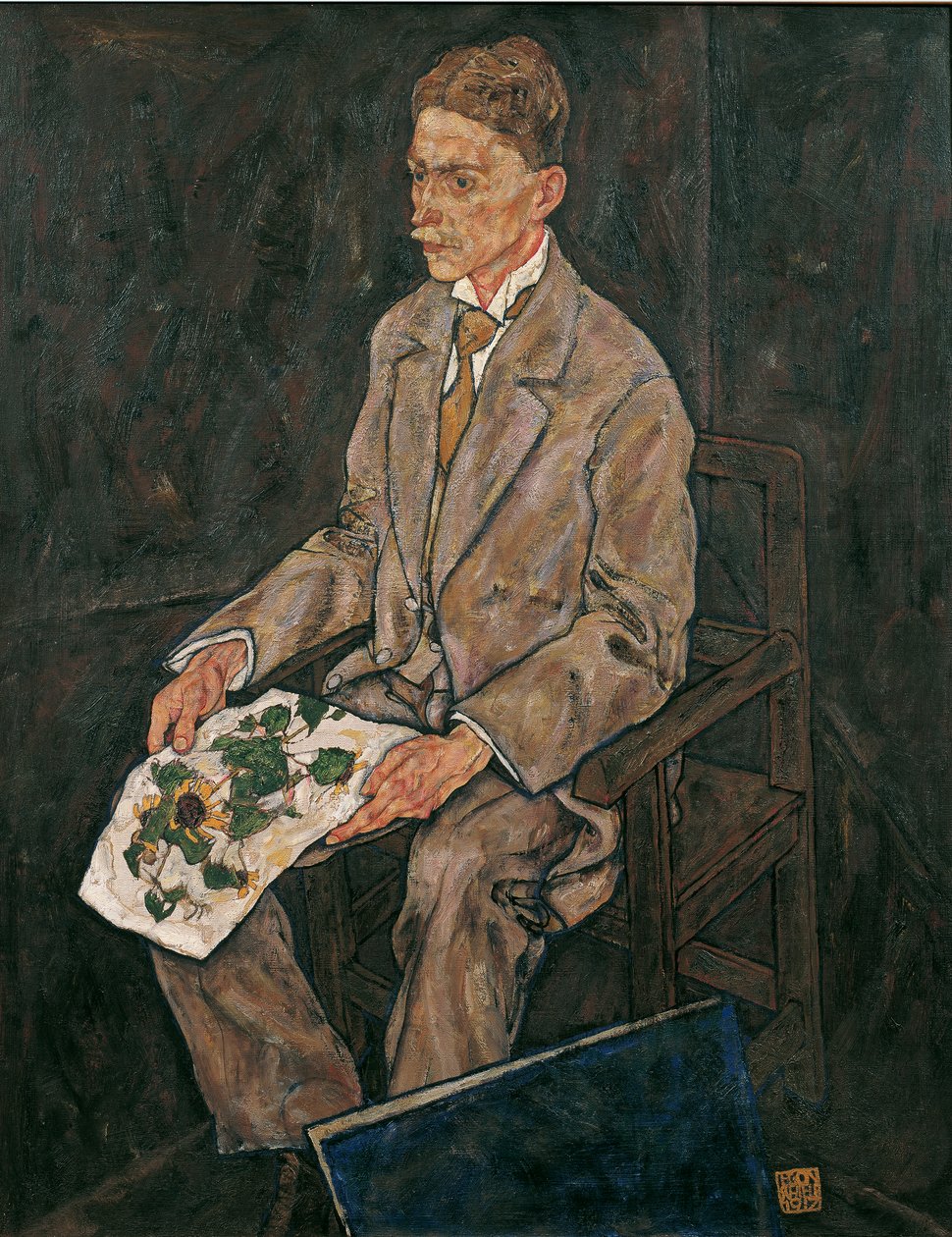 porträtt dr Franz Martin Haberditzl av Egon Schiele