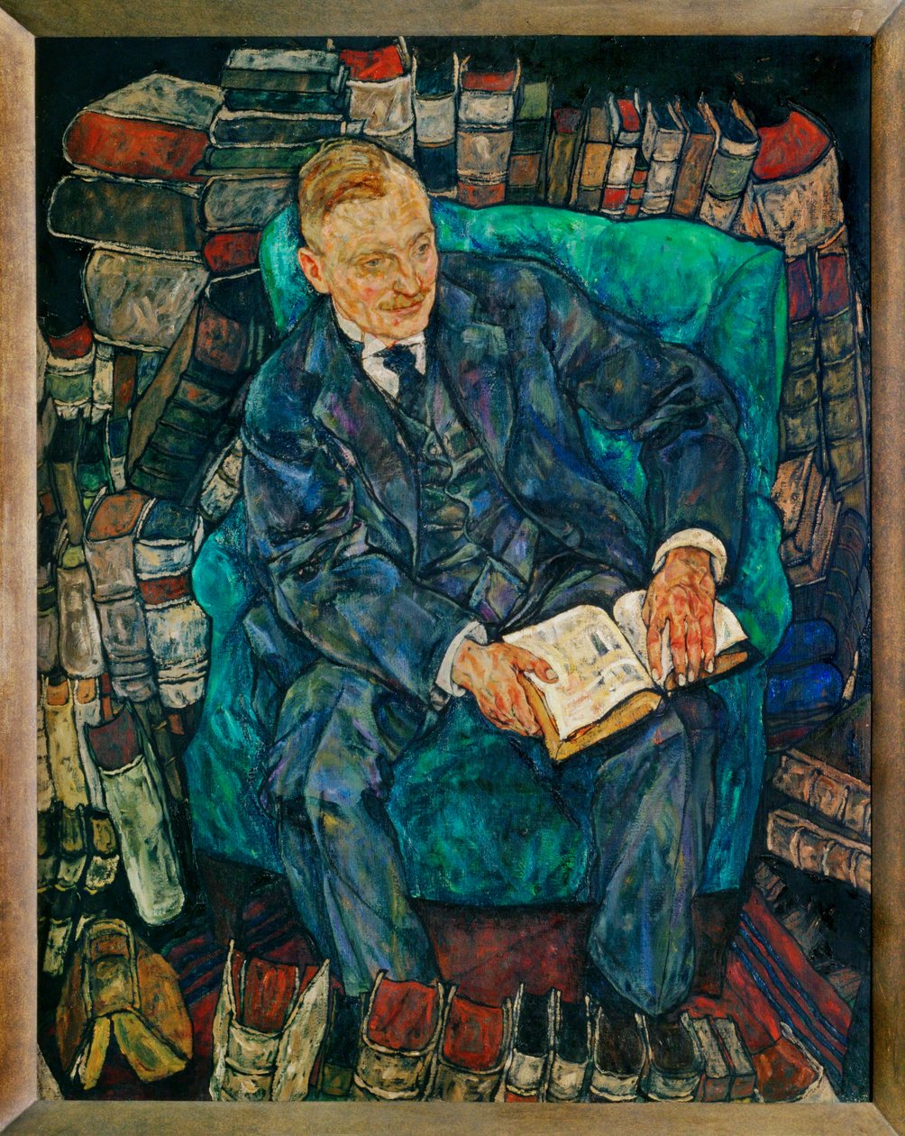 Bildnis Dr. Hugo Koller ... (målning på duk) av Egon Schiele