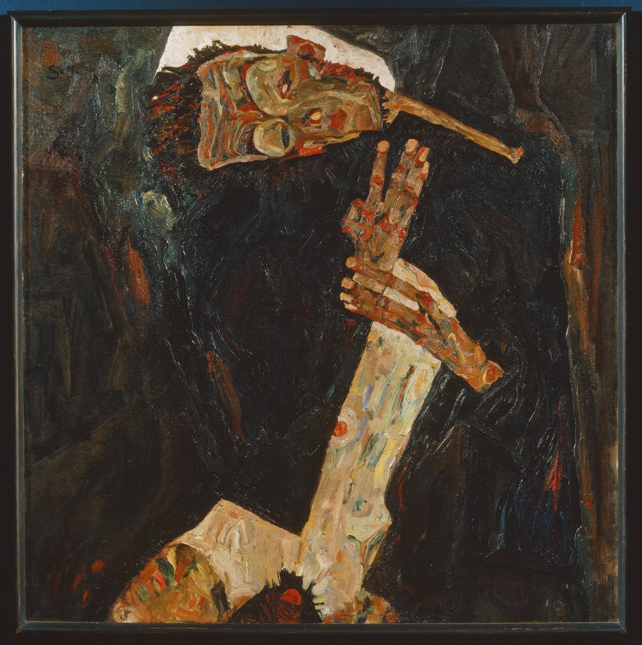Poeten (olja på duk) av Egon Schiele
