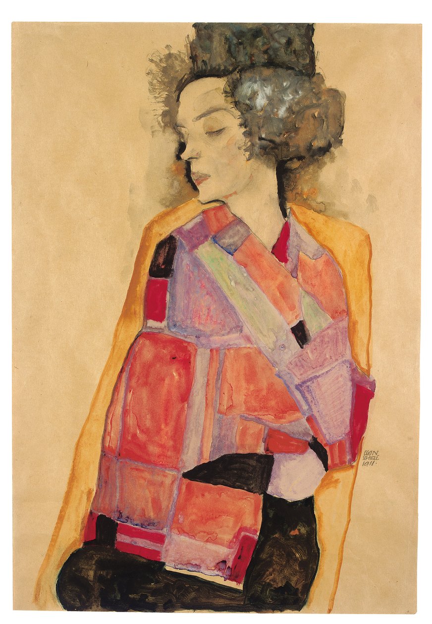 Drömmande kvinna (Gerti Schiele) av Egon Schiele