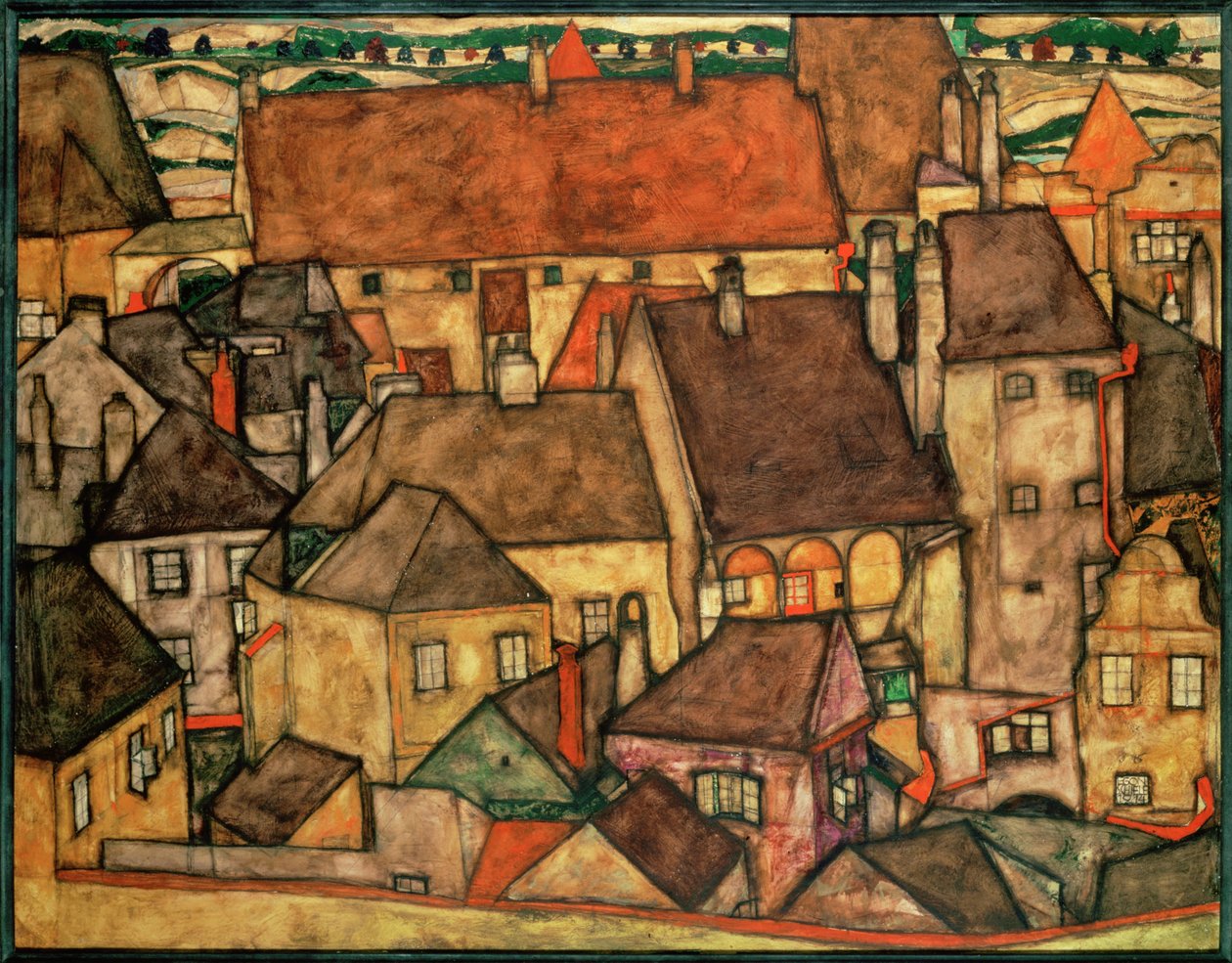Gula staden... av Egon Schiele
