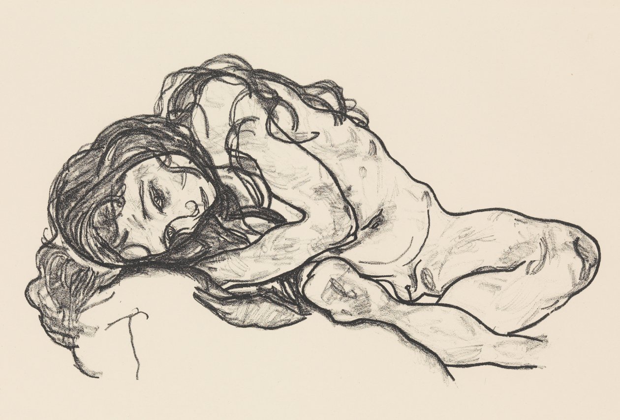 Flickan, 1918. av Egon Schiele