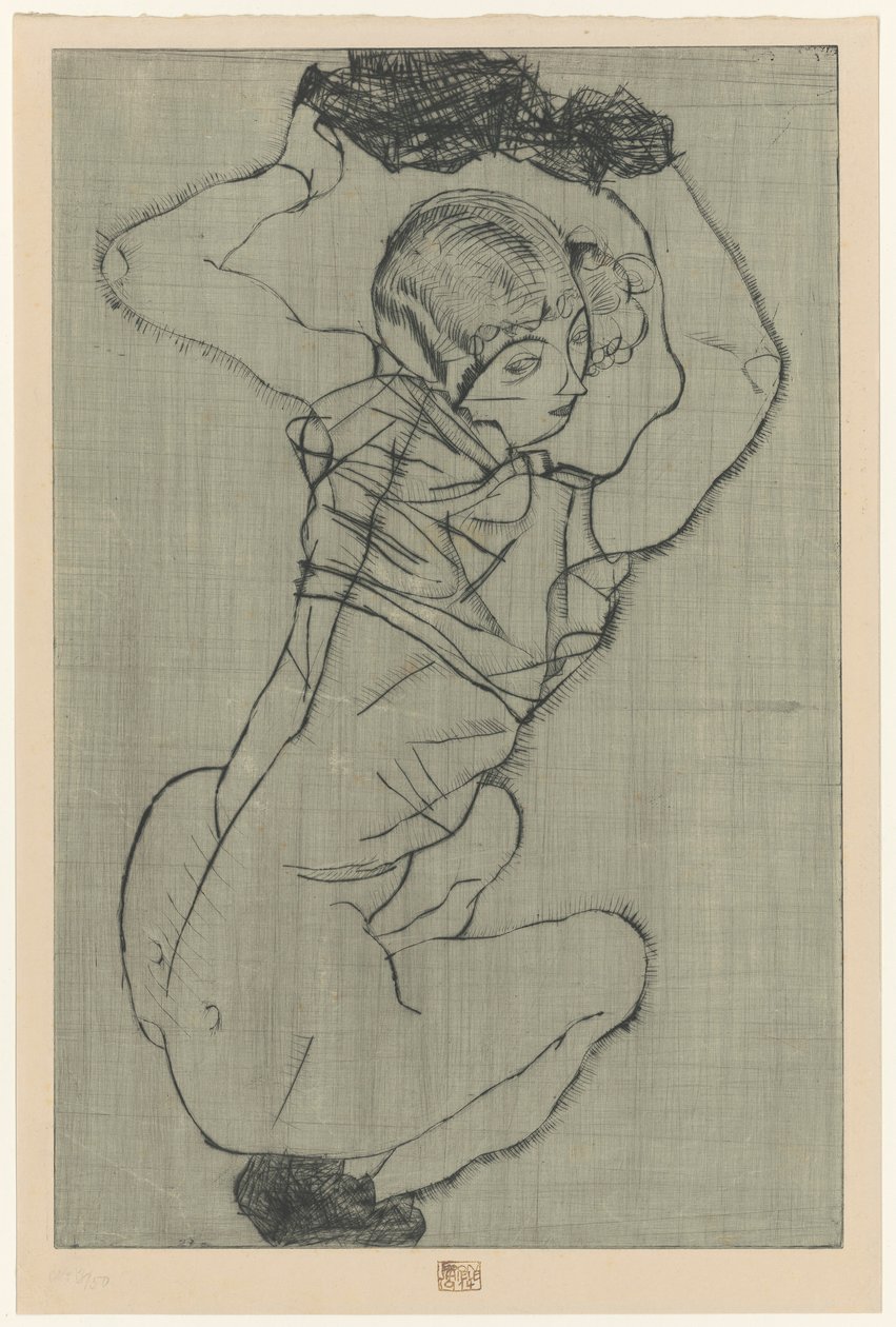 Hukande av Egon Schiele