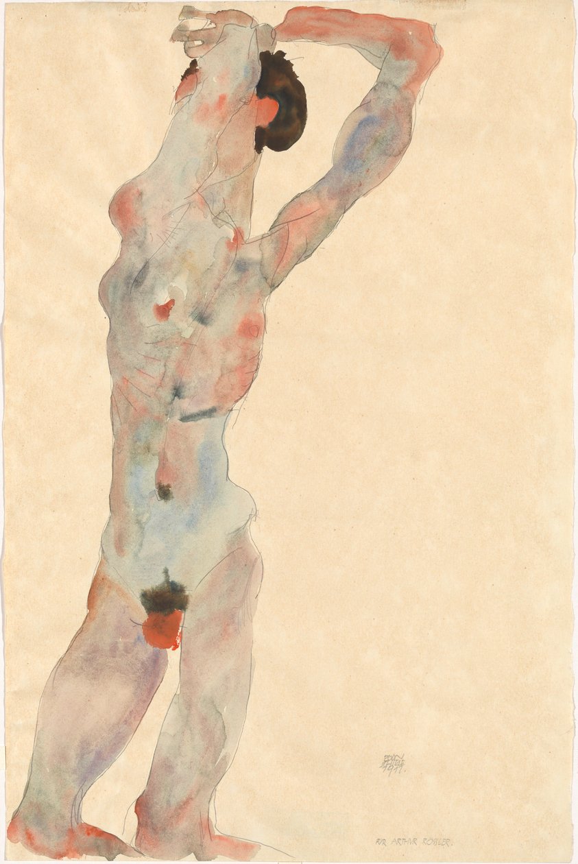 Naken man, 1912. av Egon Schiele