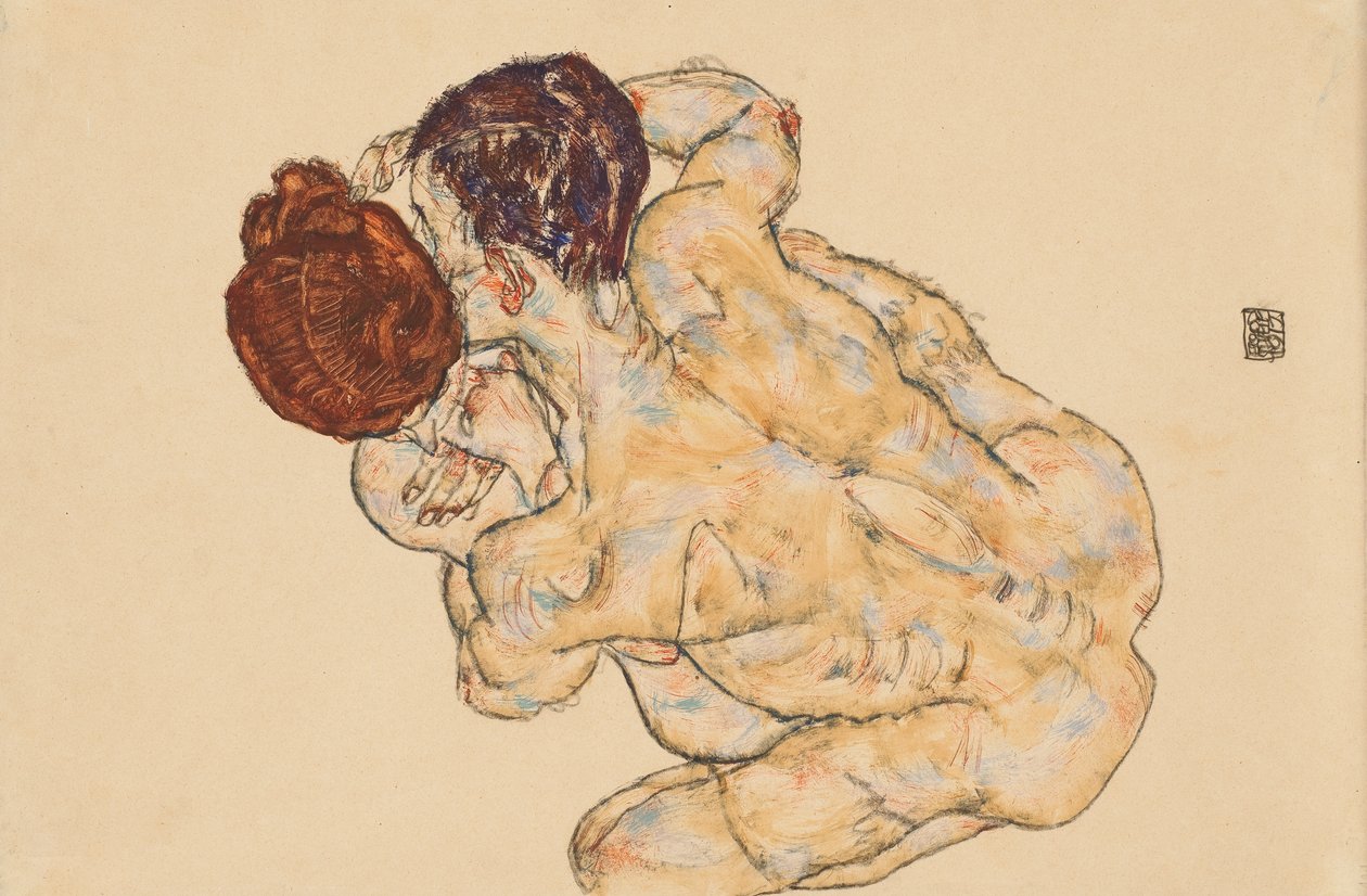 Man och kvinna av Egon Schiele