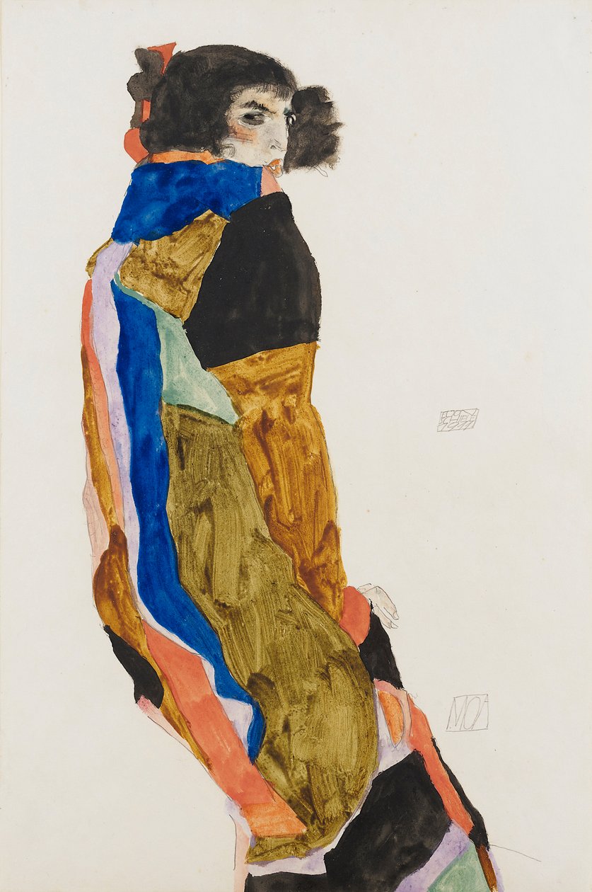 Moah. Verk av Egon Schiele (1890-1918), akvarell och gouache på papper av Egon Schiele