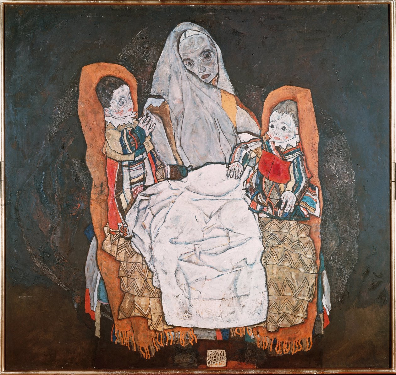 Mamma med sina två barn, III av Egon Schiele