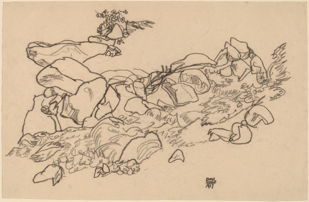 Bergström av Egon Schiele