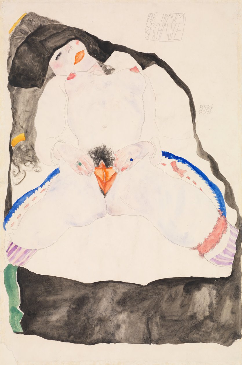 Observerad i en dröm, 1911. av Egon Schiele