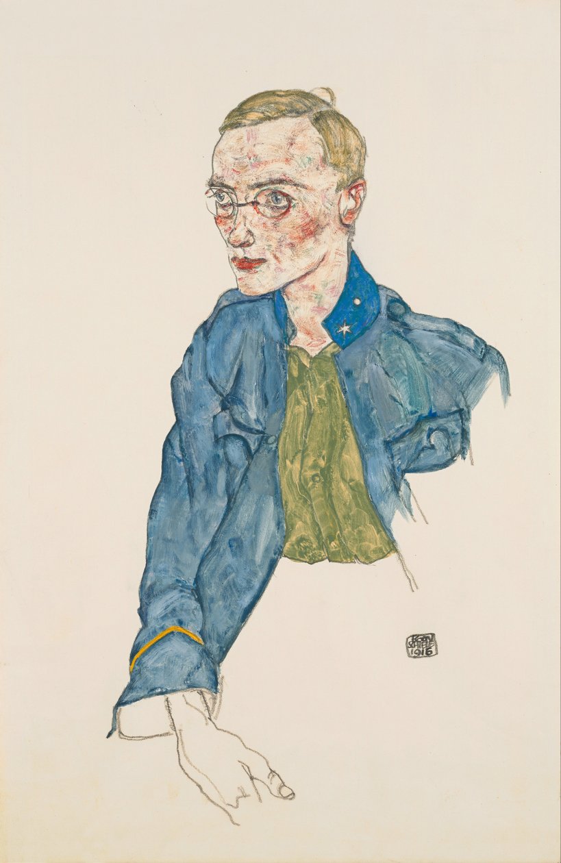 Ettårig volontär underkorpral, 1916 av Egon Schiele