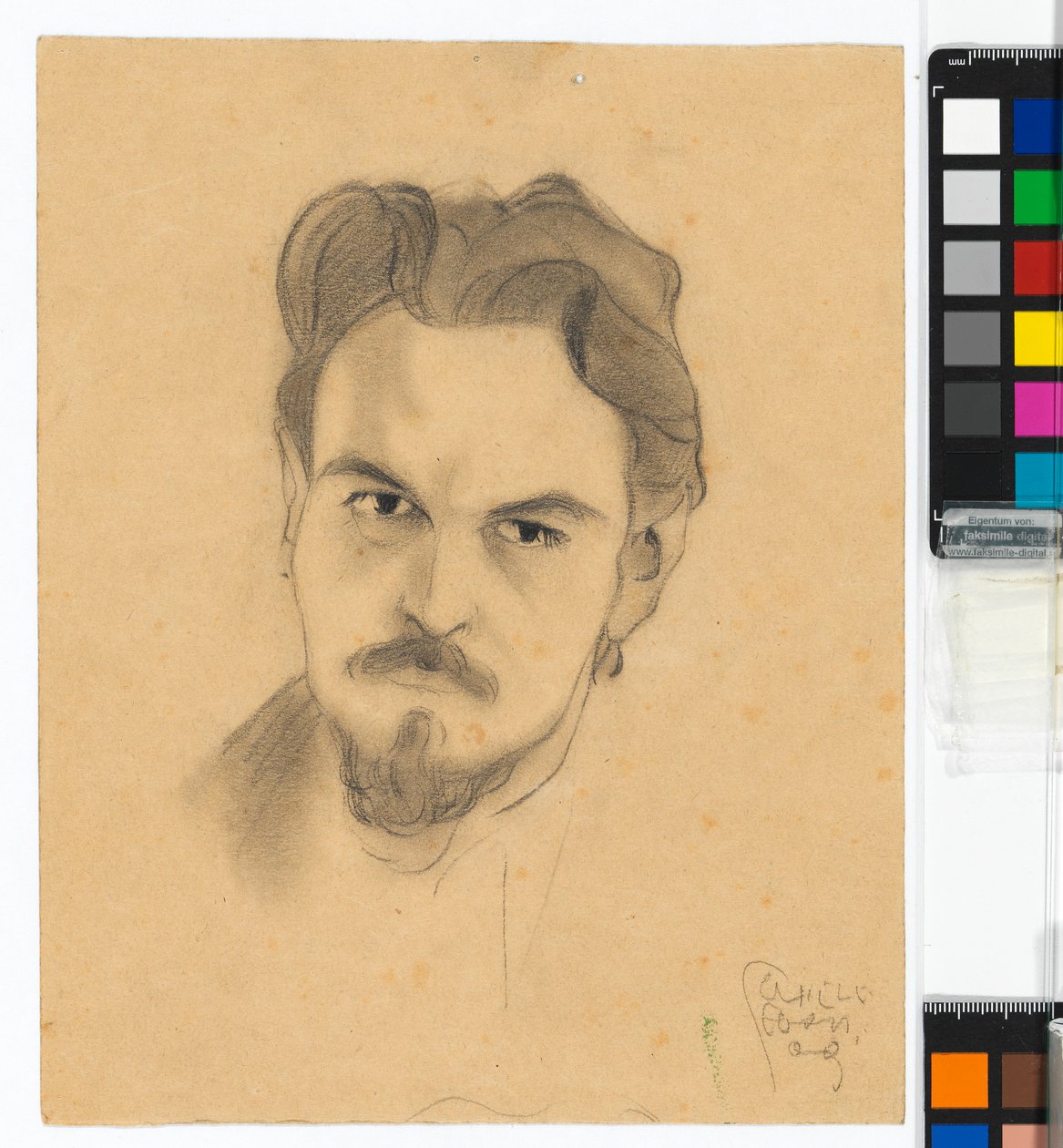 Porträttstudie av Anton Peschka av Egon Schiele