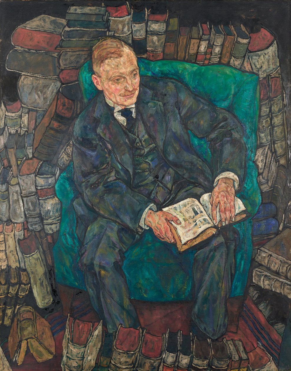 Porträtt av Dr Hugo Koller, 1918. av Egon Schiele