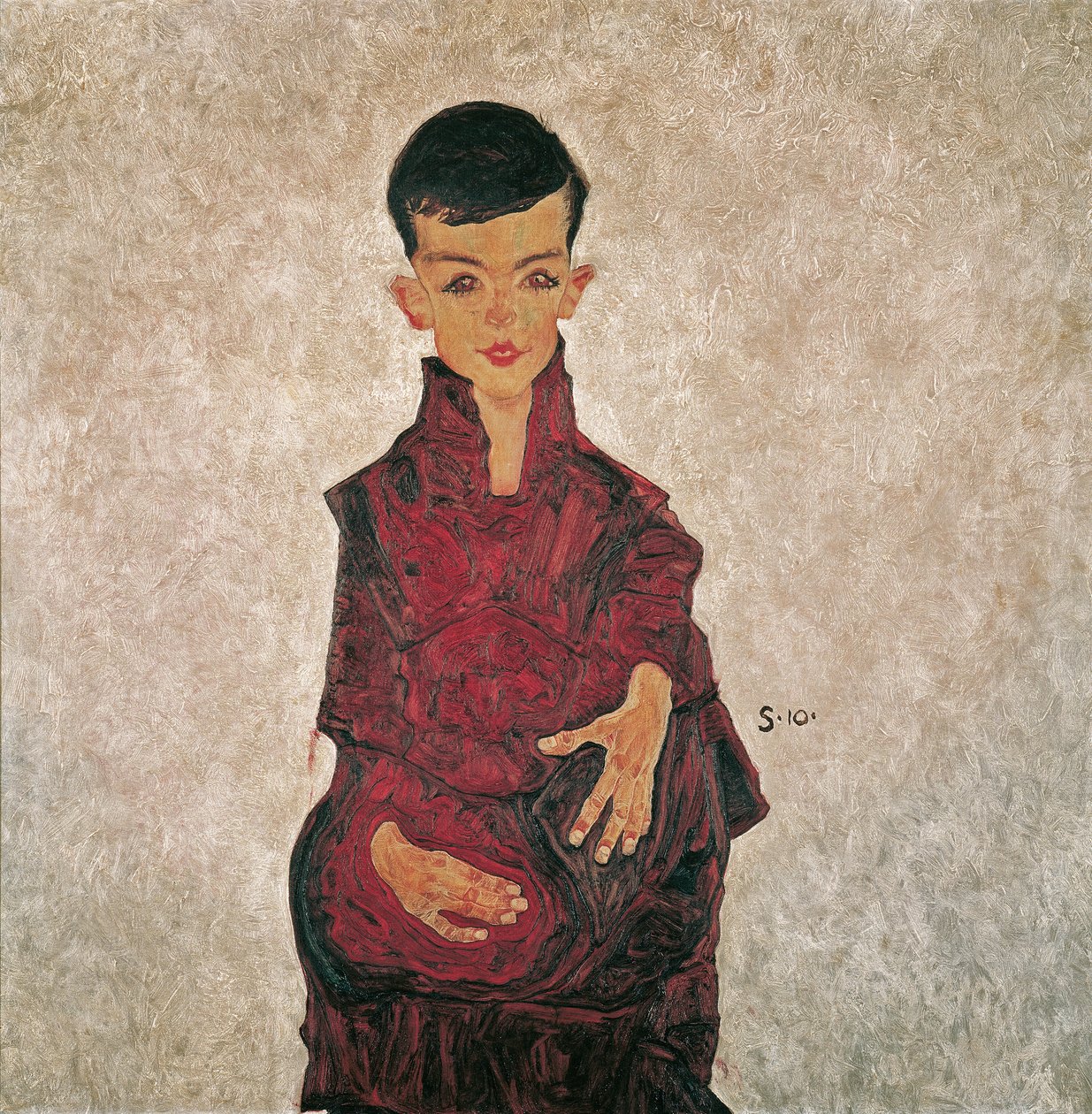 Porträtt av Herbert Reiner, 1910. av Egon Schiele