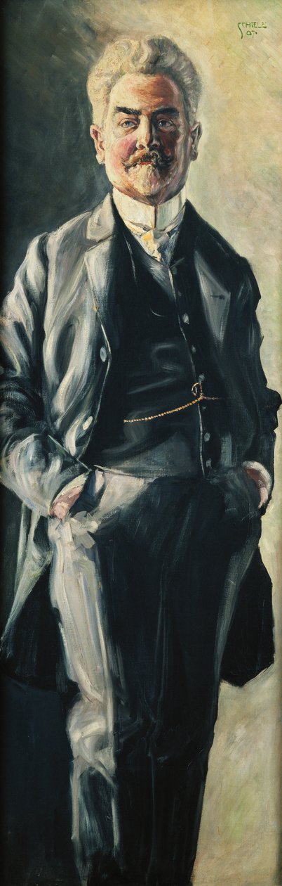 Porträtt av Leopold Czihaczek, 1907 av Egon Schiele