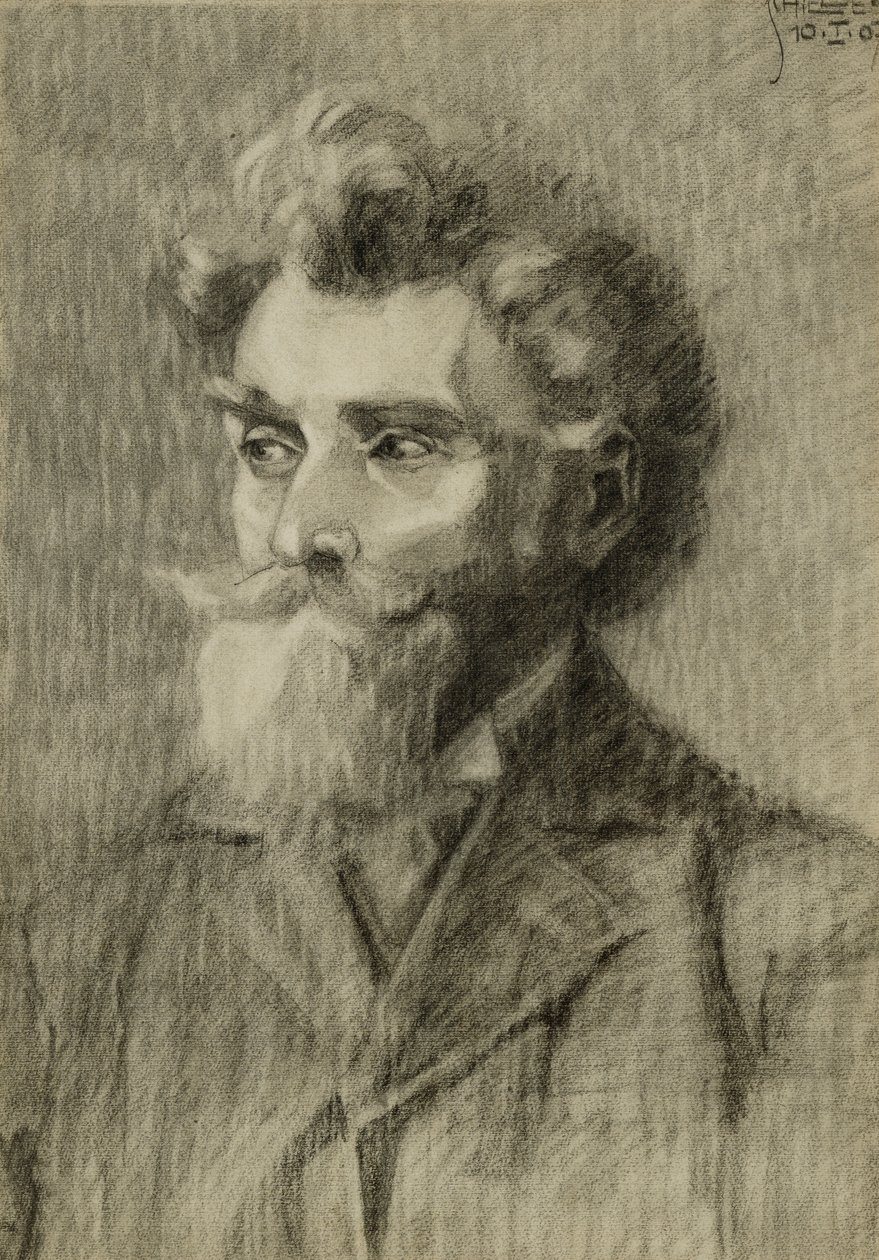 Porträtt av man; Mannerporträtt, 1907 av Egon Schiele