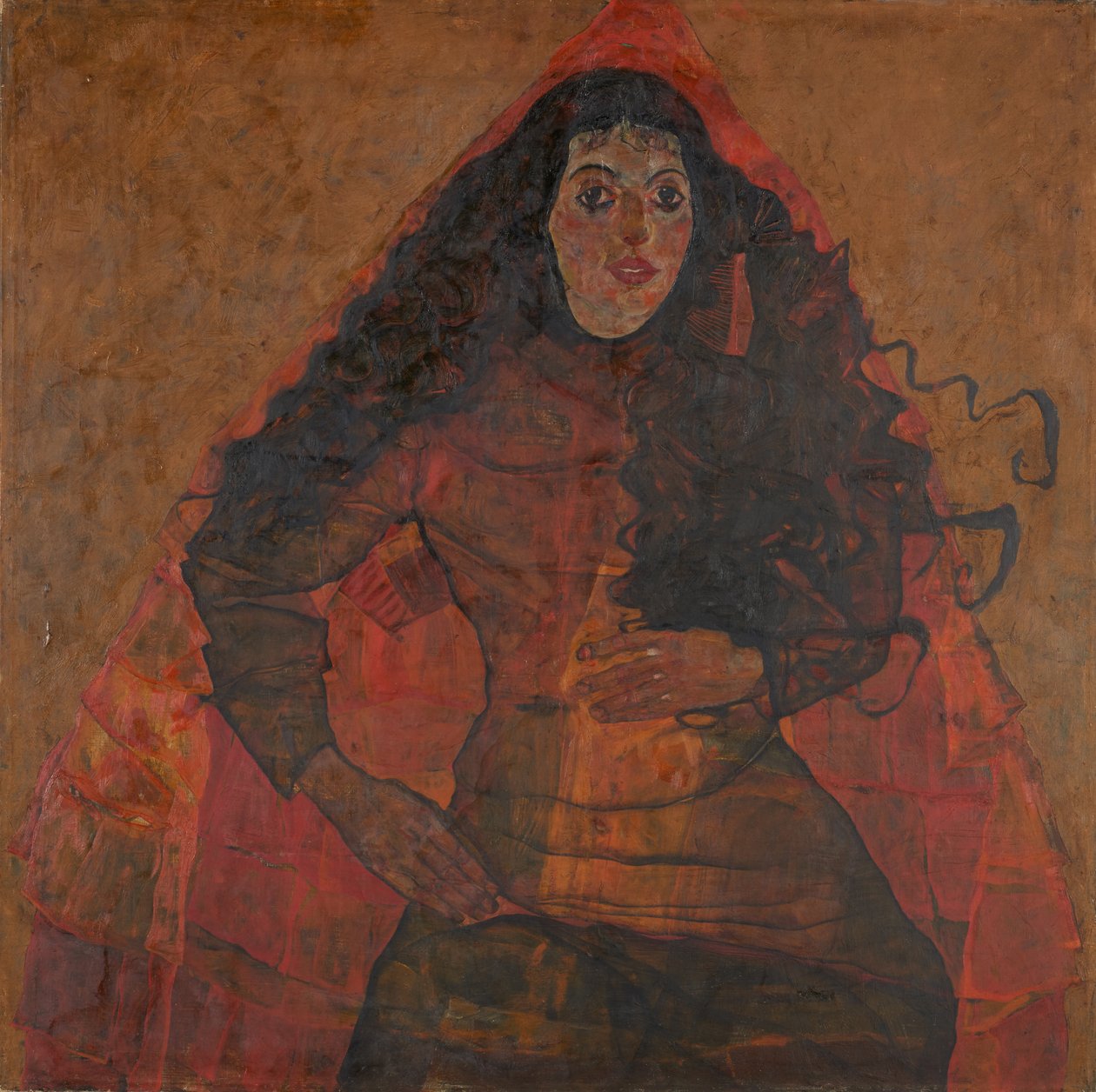 Porträtt av Trude Engel, ca. 1913. av Egon Schiele