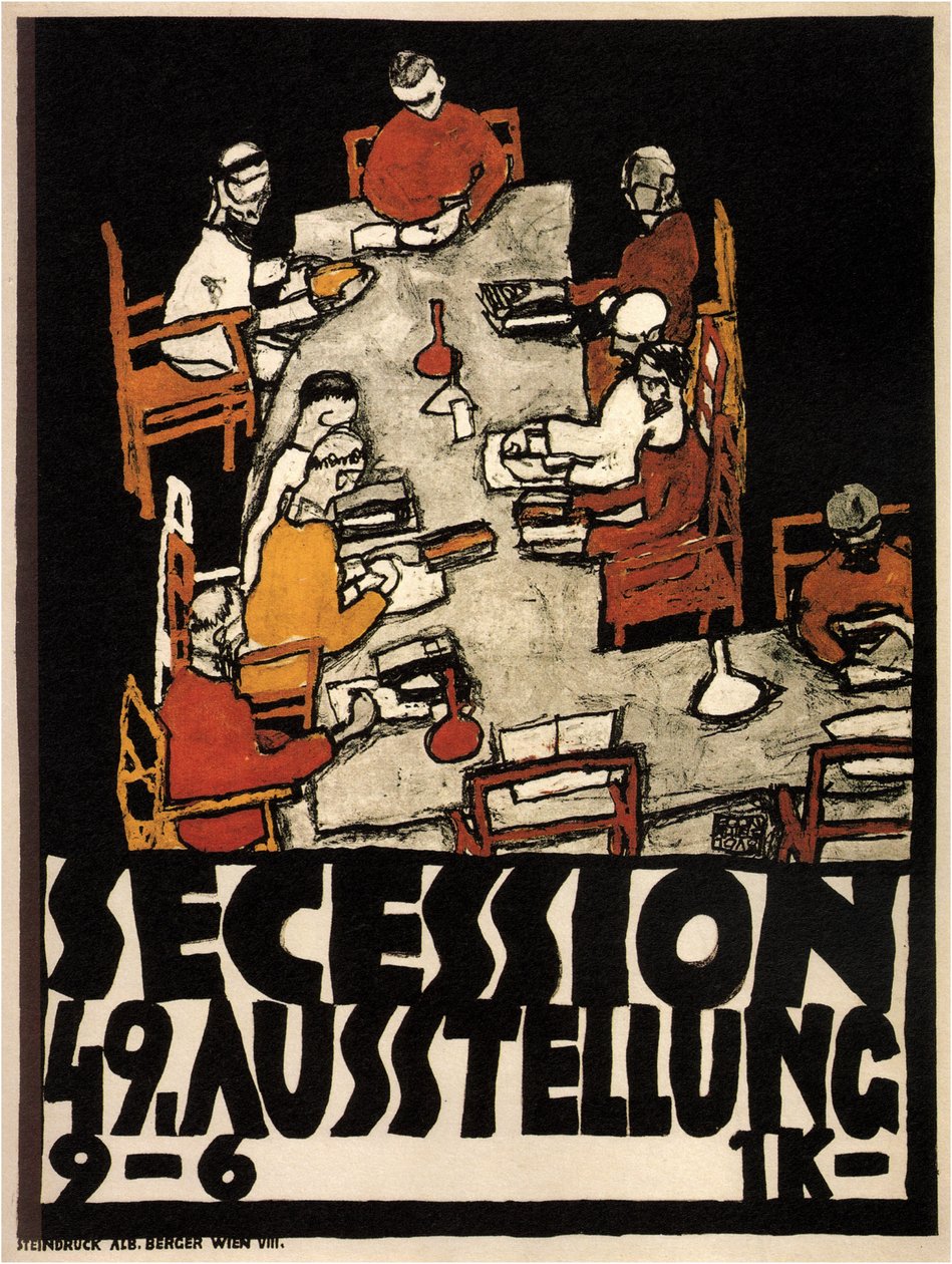 Affisch för Vienna Secession 49:e utställningen, 1918 av Egon Schiele