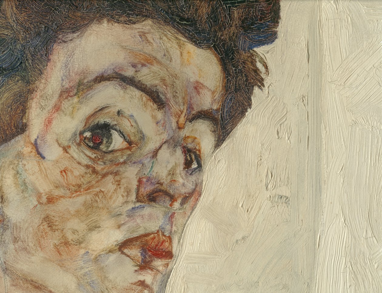 Självporträtt med lanterninfrukter ... (olja och akvarell på duk) av Egon Schiele