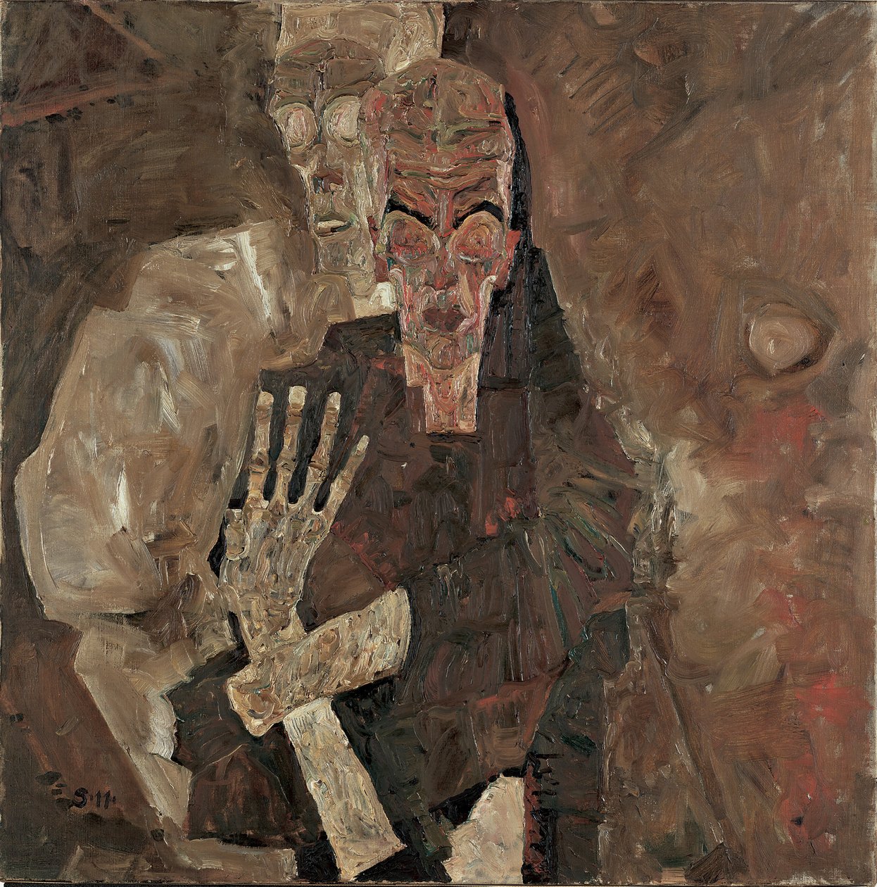 ”Självskådare” II (”Död och man”) av Egon Schiele