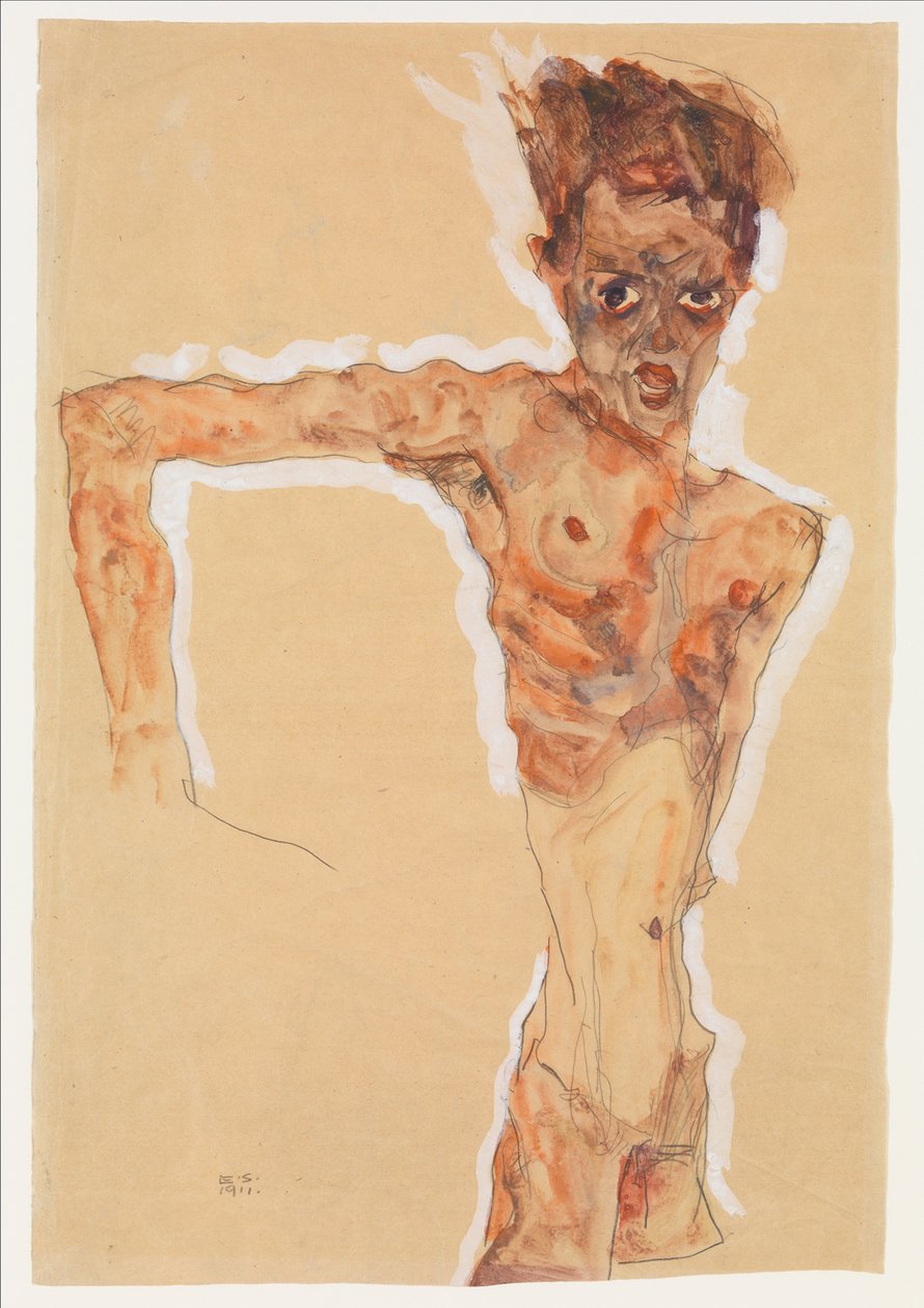 Självporträtt, 1911 av Egon Schiele