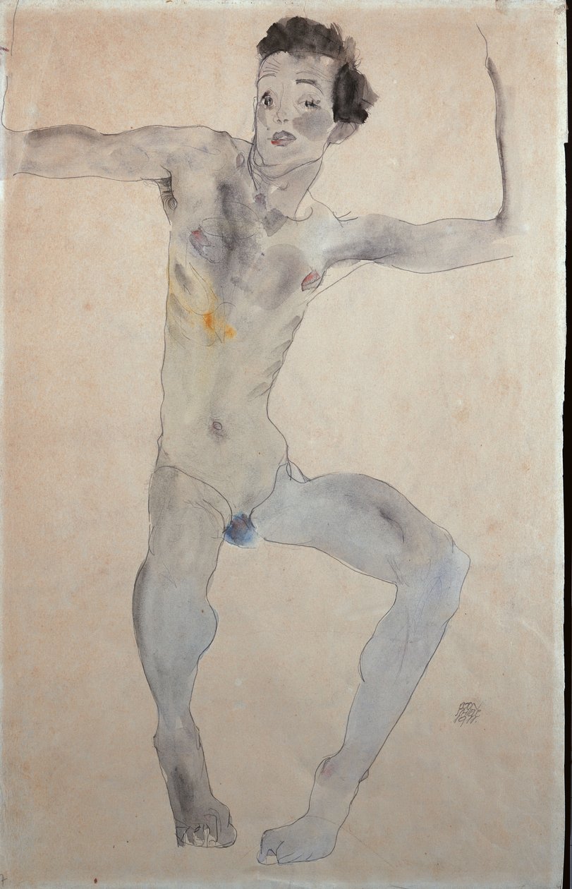 Självporträtt, 1911 av Egon Schiele