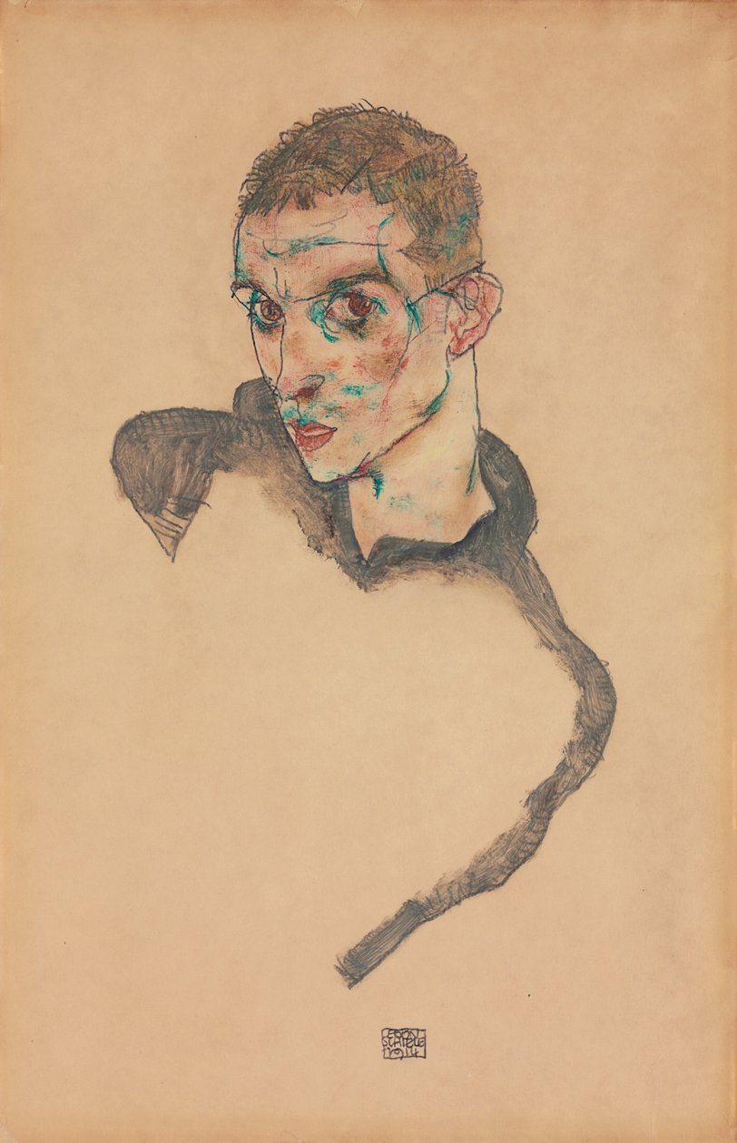 självporträtt; Självporträtt, 1914 av Egon Schiele