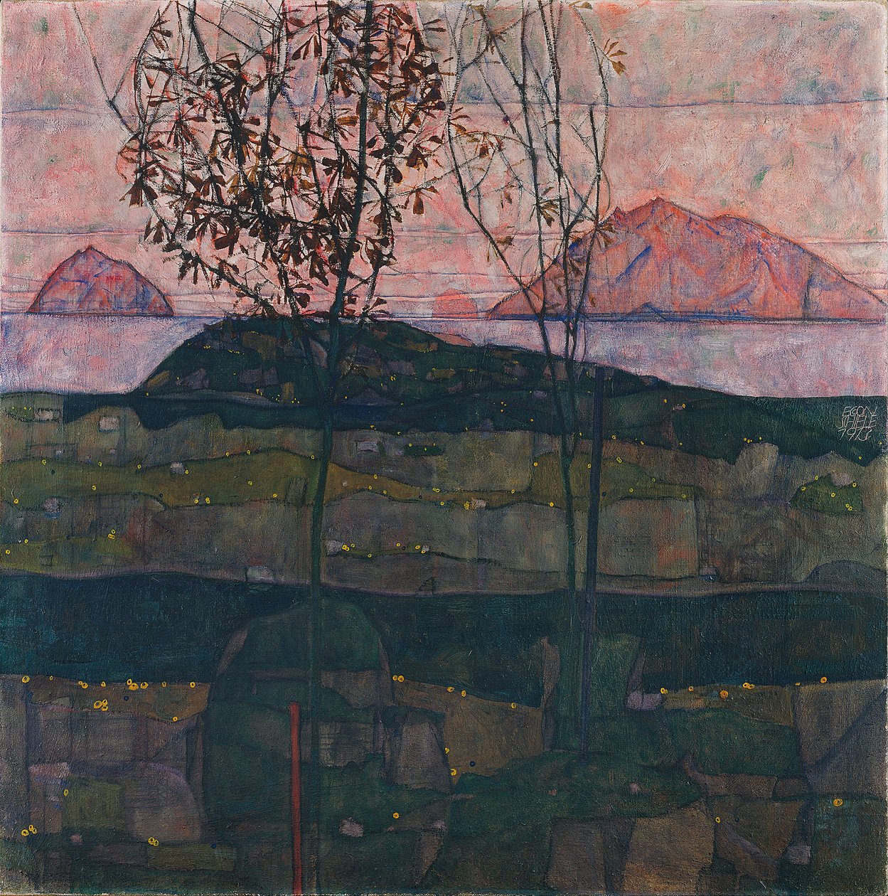 Solnedgång av Egon Schiele