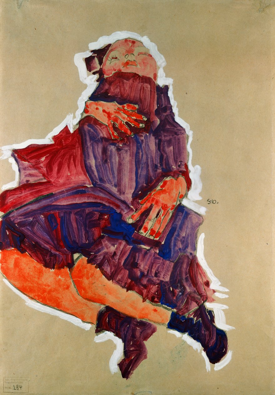 Sovande barn, 1910 av Egon Schiele