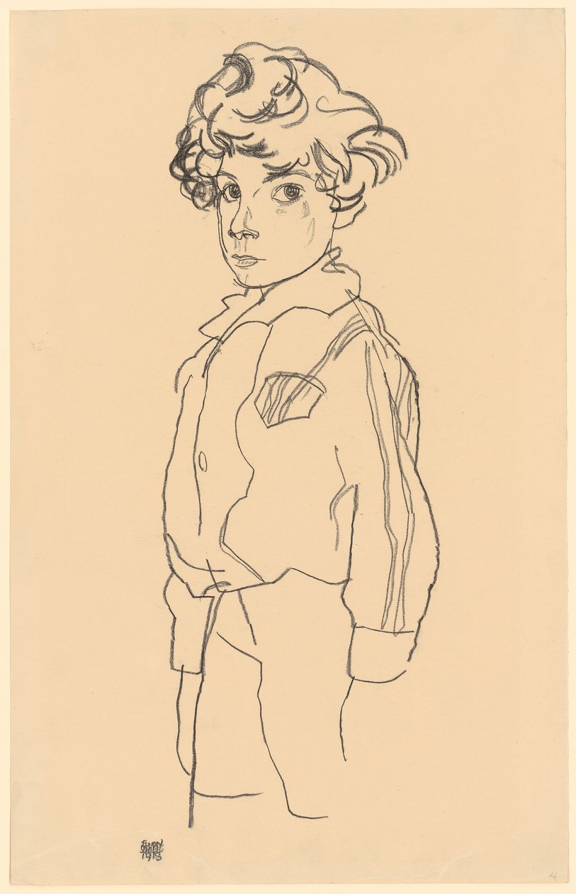 Stående pojke av Egon Schiele