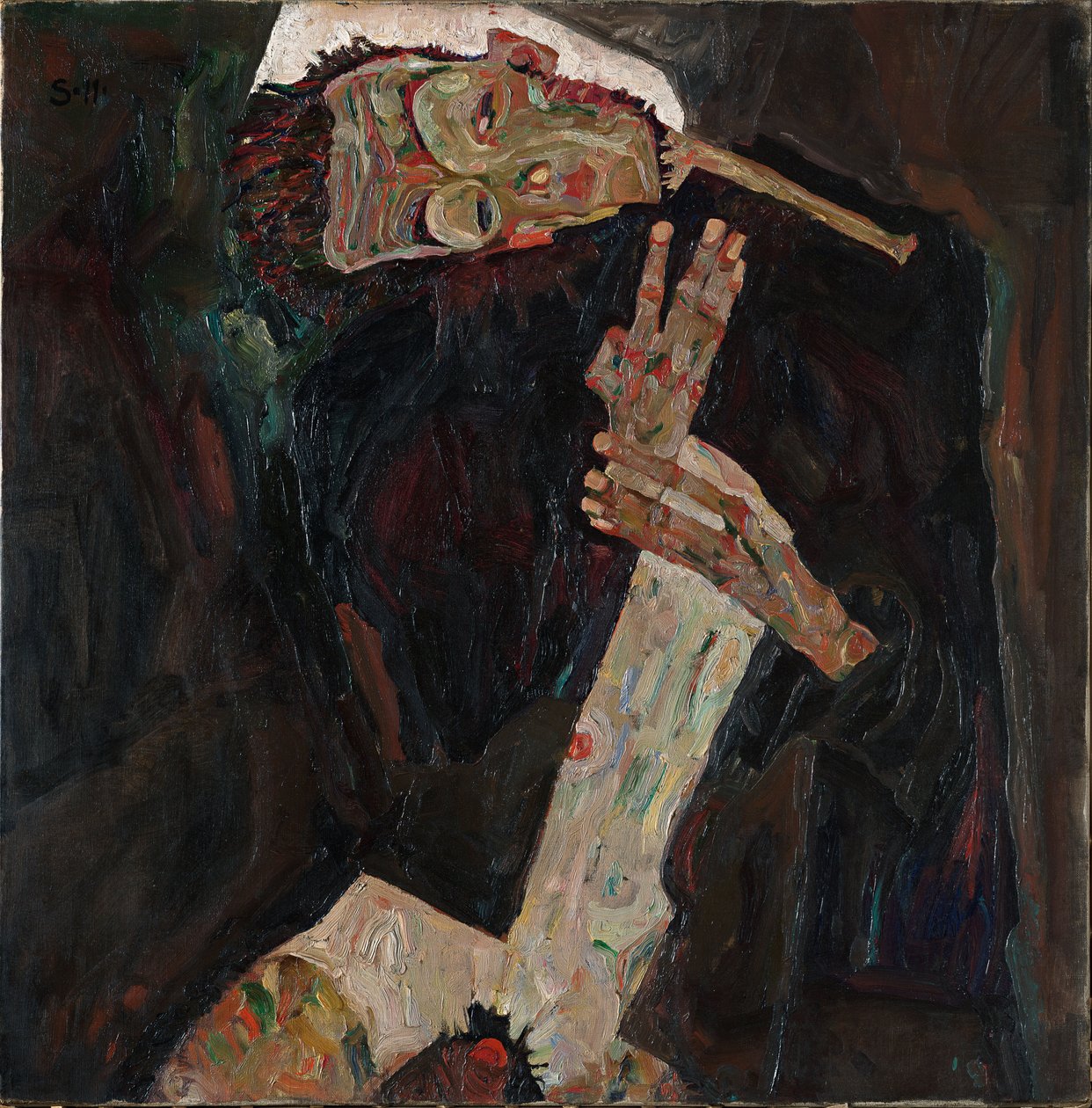 Textförfattaren, 1911 av Egon Schiele