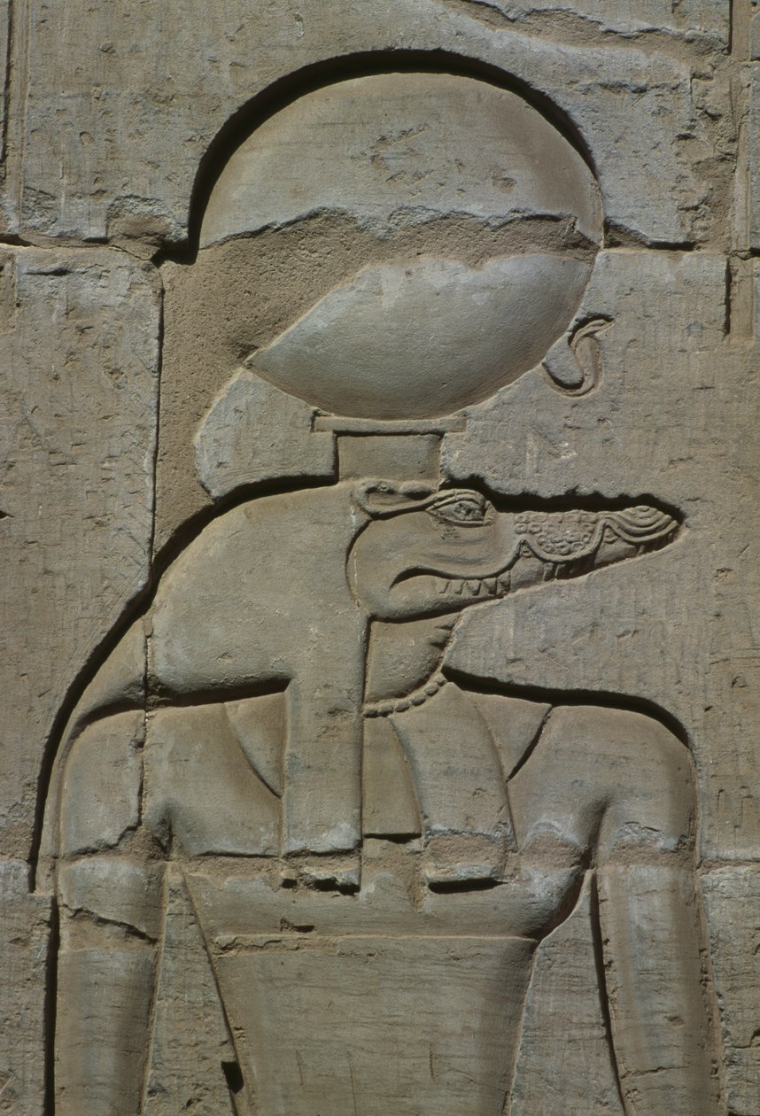 Detalj av en relief, Sobek sten av Egyptian